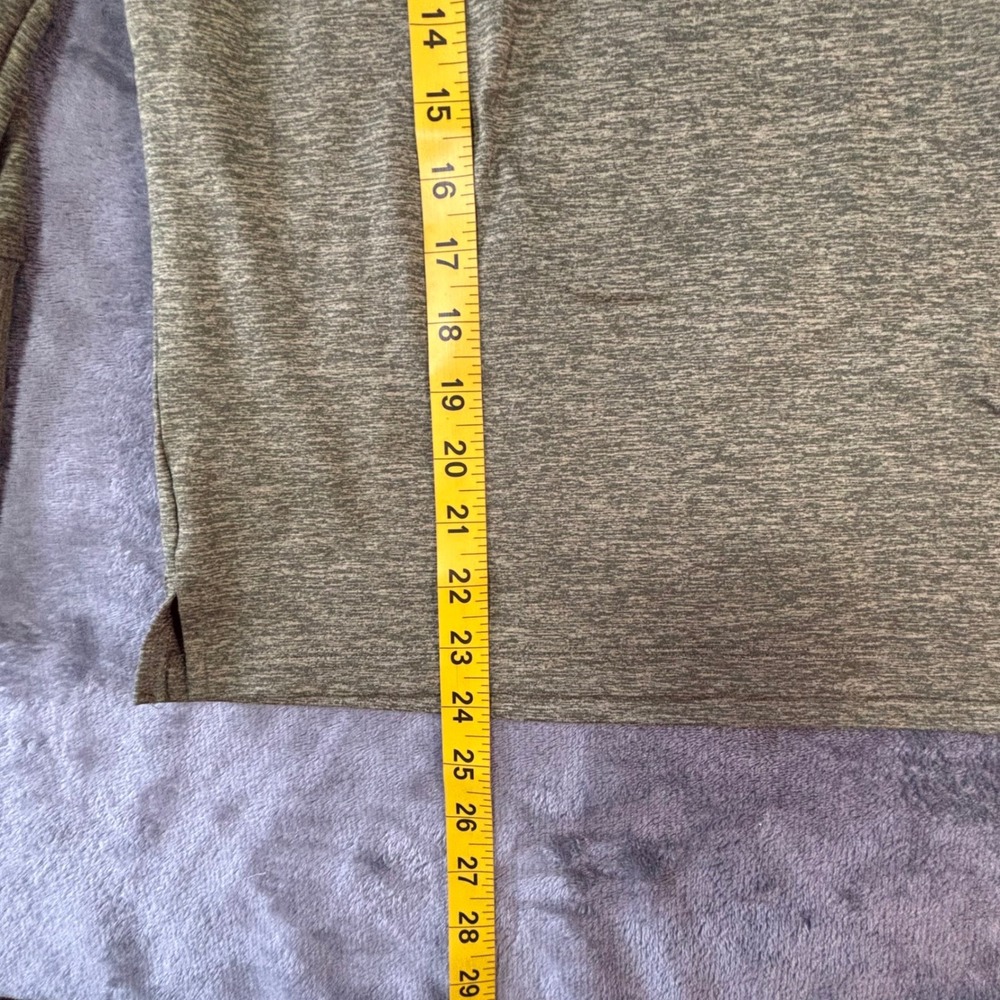 Nike Running Dri-FIT Womens Medium 1/4 Zip Pullover Olive Green Heathered Top - Picture 5 of 10